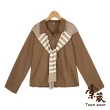 【TOWN’WEAR 棠葳】精選時尚領巾上衣(三款任選/中大尺碼/多色/素色/圓領/大學T/棉質/上衣)