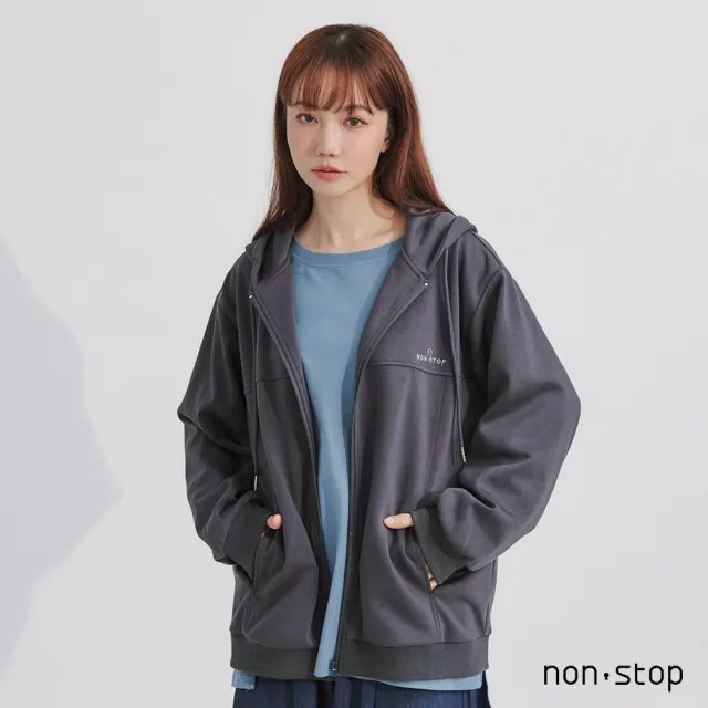 【non-stop】星光恐龍燙鑽連帽外套-2色