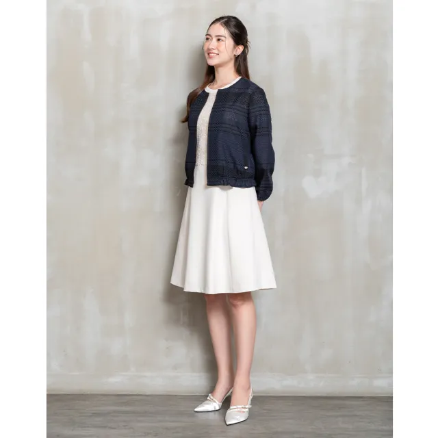 【perng yuh 芃諭名品】約甜緻美 輕透 暗格紋 外套(2025 AW Collection｜4C秋冬新品上市)