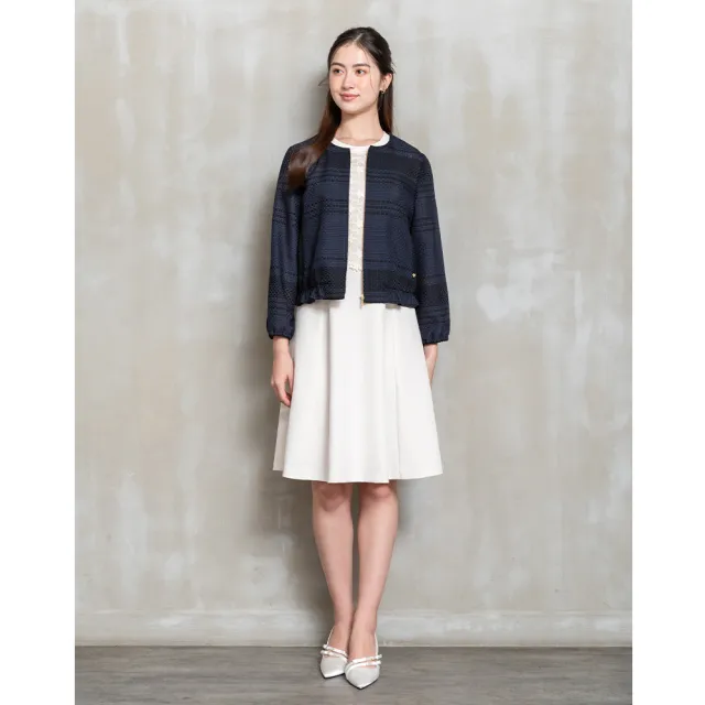 【perng yuh 芃諭名品】約甜緻美 輕透 暗格紋 外套(2025 AW Collection｜4C秋冬新品上市)