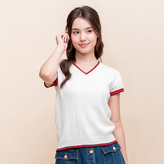 【perng yuh 芃諭名品】簡約時刻 V領 連袖 針織衫(2025 AW Collection|4C秋冬新品上市)