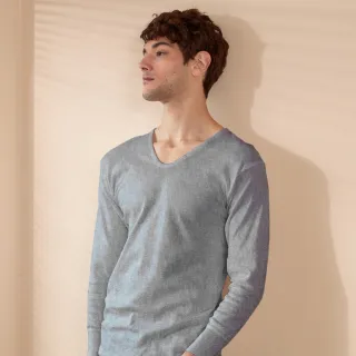 【SunFlower 三花】2件組 厚棉U領男長袖內衣(衛生衣)