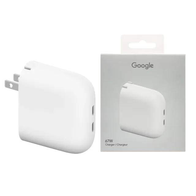 【Google】原廠 Pixel Flex 67W USB-C 雙埠快速充電器 - 白(台灣公司貨)