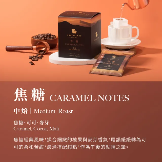 【COFFEELAND 極品莊園咖啡】三盒組合價|金典系列-風味任選(橘韻/焦糖/藍調)