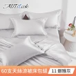 【MIT iLook】買1送1 台灣製100%天絲床包枕套組(單人/雙人/加大/60支300織/歐框/多色選)