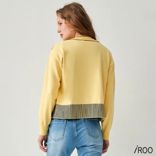 【iROO】趣味印花針織外套