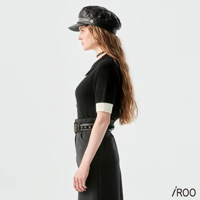 【iROO】偽外套針織上衣