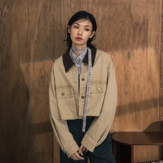 【gozo】A｜復古風立體彎刀袖水洗牛仔外套(兩色)