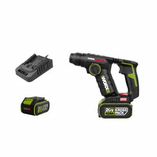 【WORX 威克士】20V 18mm 鋰電無刷電錘 雙電池(WU380S.5)