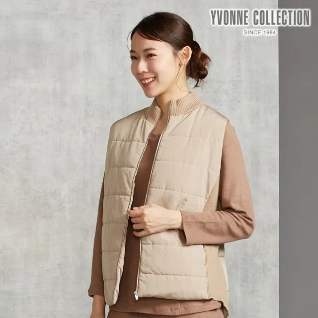 【YVONNE 以旺傢飾】鋪棉風衣背心-卡其