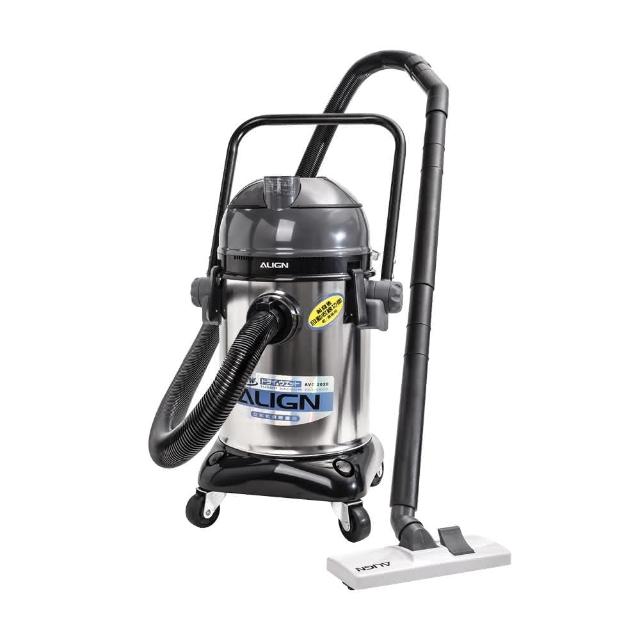  ALIGN亞拓 AVC-2020 工業/營業用乾濕兩用吸塵器，圓筒式設計，配備可洗式集塵筒，藍色系外觀，包裝尺寸33×34×63cm，包裝重量12.3kg。馬達保固一年，零件為消耗品不保固，臺灣製造，BSMI認證R51040。強力吸塵適合工廠、商店等商用環境，乾濕兩用高效清潔。 