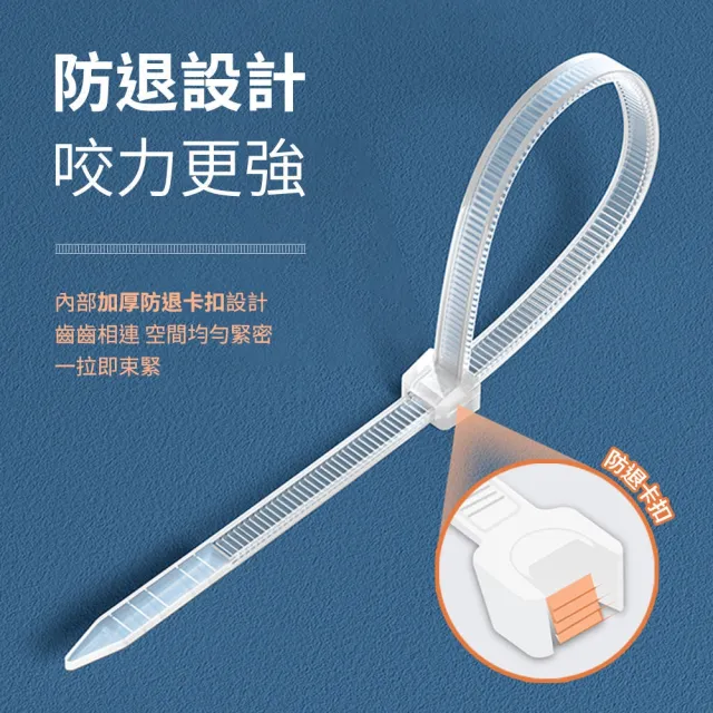 【精準科技】尼龍束帶 扎線帶 綁線帶 塑膠束帶 紮線帶 整線器 紮線帶 水電工束帶 塑膠束帶(550-CT1.8T100)