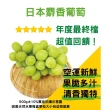 【RealShop】日本麝香葡萄+貓眼共兩房約1.2kgx1盒(雙拼禮盒 中秋禮盒 真食材本舖)