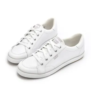【Keds】CENTER III 升級版舒適皮革百搭休閒鞋 冰川白(9231W113485 WH67052 皮革休閒鞋)