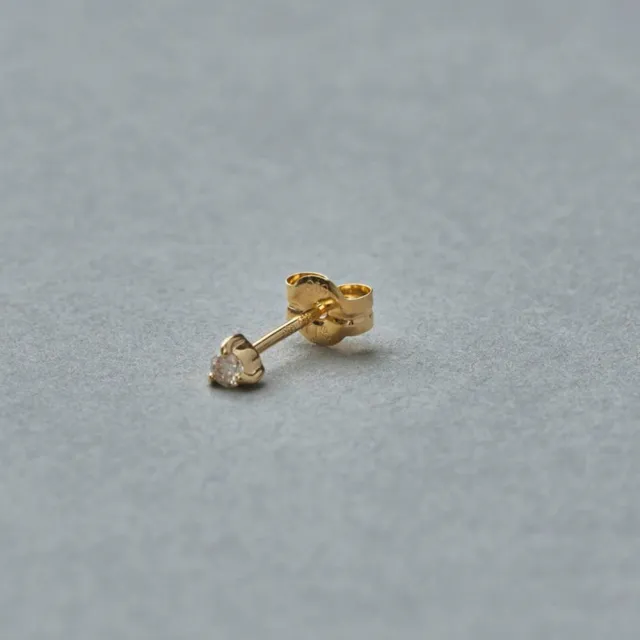 【ete】K10YG 輕奢閃耀鑽石耳環 M(金色)