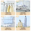不銹鋼雙桿晾衣架 雙層可伸縮1.2/2米(帶萬向輪)