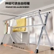 【Quality 聚家】不鏽鋼晾衣架 晾衣桿 晾衣架 1.6米X型曬衣架 落地衣架(折疊不占地/承重力強/加粗加厚鋼管)