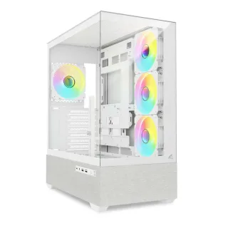 【Sharkoon 旋剛】旋剛 AK7 ARGB ATX電腦機殼(白色/支援背插式ATX)