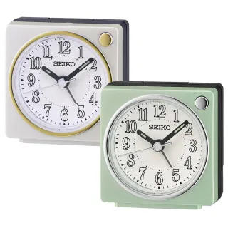 【SEIKO 精工】滑動式靜音秒針防貪睡鬧鐘-2色可選(QHE197M/QHE197W)