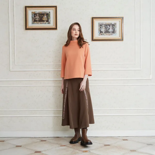 【ICHE 衣哲】Cop.Copine 法國原裝進口立領挺料澎袖上衣