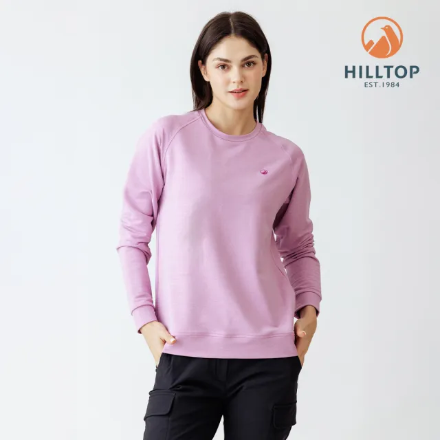 【Hilltop 山頂鳥】POLYGIENE抗菌吸濕快乾麻花布底彈性上衣 女款 粉紅|PH51XFN2ECJ0