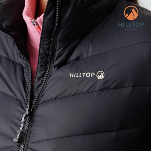 【Hilltop 山頂鳥】超潑水石墨烯蓄熱羽絨短大衣外套 可銜接GORE-TEX外件 女款 黑｜PF22XF34ECA0