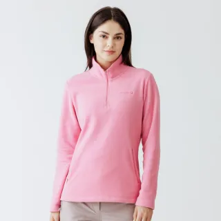 【Hilltop 山頂鳥】POLARTEC保暖半開襟刷毛上衣 女款 粉紅｜PH51XFN1ECF0