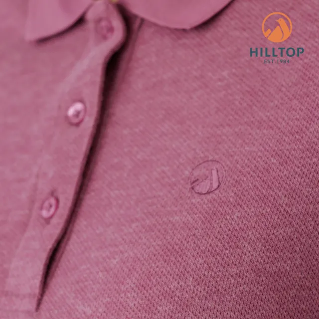 【Hilltop 山頂鳥】保暖長袖POLO衫 女款 紫色｜PS15XF40ECH0