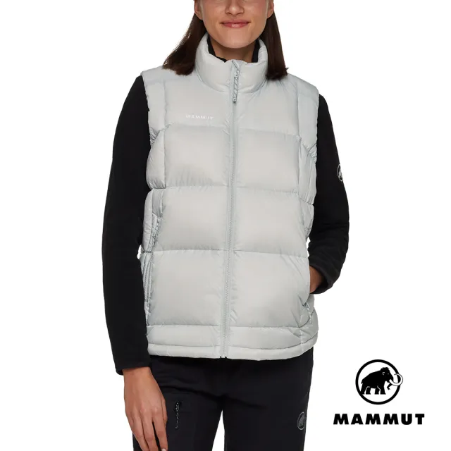 【Mammut 長毛象】Glacier Glow IN Vest W 保暖立領羽絨背心 鼠尾草銀綠 女款 #1013-03800