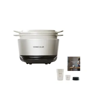 【Vermicular】IH MINI琺瑯鑄鐵電子鍋-海鹽白(電子鍋/電子鑄鐵鍋/IH電子鍋/鑄鐵鍋/萬用鍋)