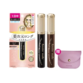 【KISSME 奇士美】花漾美姬美次元天生美睫纖長防水睫毛膏2入組(2色任選)