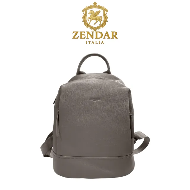 【ZENDAR】直播限定 限量1折 頂級超柔軟小牛皮後背包 阿黛爾系列 全新專櫃展示品(大象灰)