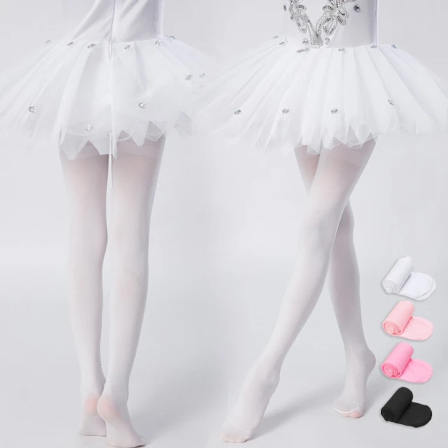 【橘魔法】天鵝絨芭蕾舞褲襪(白絲襪 褲襪 薄褲襪 白褲襪 黑褲襪 童裝 中童 大童 女童 禮服 兒童)