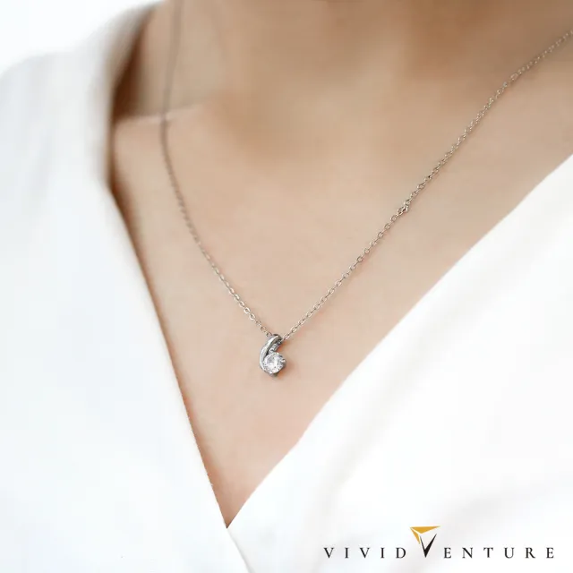 【Vividventure 亞帝芬奇】GIA 30分 DVVS2 3VG 八心八箭 天然鑽石 真鑽 項鍊 音符(14K金台+14K金鍊)