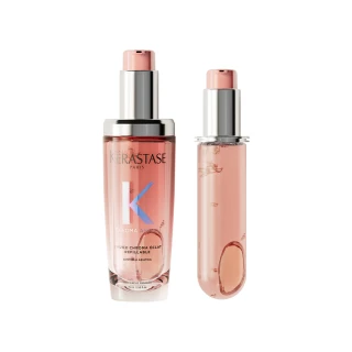 【KERASTASE 巴黎卡詩】恆彩重生水漾光持色露75ml+填裝瓶75ml(護色/持色/護髮油)