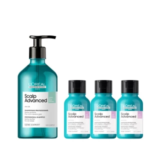 【L’OREAL 巴黎萊雅PRO】絲漾博瞬效敏弱修護洗髮精500ml(舒敏/保濕)