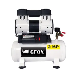 【GFOX】輕巧無油式空壓機2HP 8L(UF-700-8L白色主機)