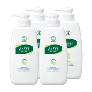 【曼秀雷敦】Acnes抗痘沐浴乳 600mL 4入(抗痘 舒緩 清爽舒暢 改善背痘 清新香味)