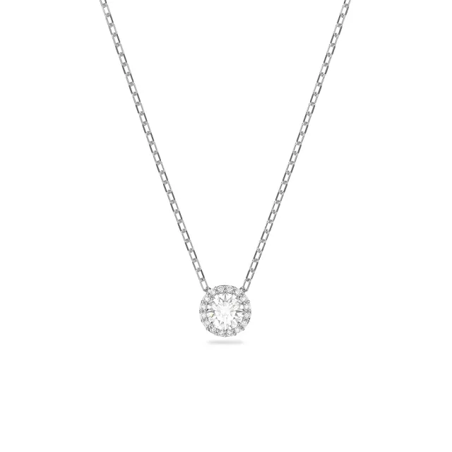 【SWAROVSKI 施華洛世奇】Lifelong Heart/Una Angelic 鏈墜/耳環 心形/圓形 鍍玫瑰金色/鍍白金色(4款任選)