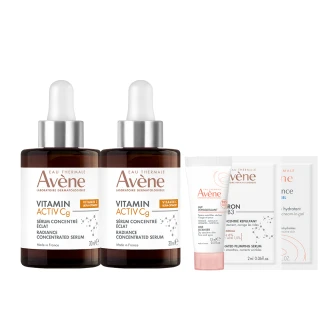 【Avene 雅漾官方直營】極光C亮白特潤精萃30ml_2入組(提亮膚色/撫平細紋)
