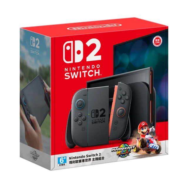 任天堂 - momo Nintendo 任天堂】Switch 2 主機-瑪利歐賽車世界同捆組(含保護貼)