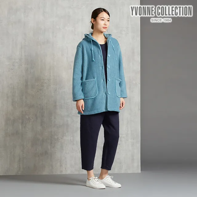【YVONNE 以旺傢飾】搖粒絨連帽外套-暮光綠