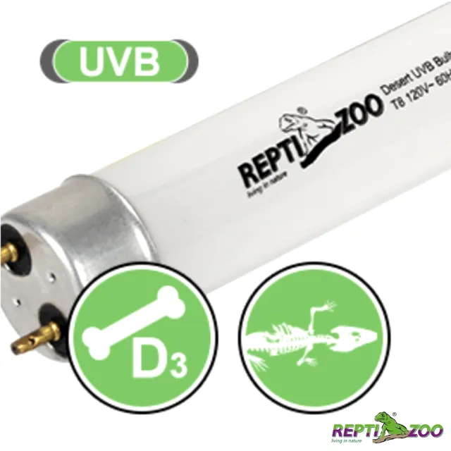 【REPTI ZOO】47cm鋁合金燈具T8燈管專用+RZ T8 15W UVB10.0紫外線燈補鈣燈(燈具含燈管組合AAT3815+RZ15)