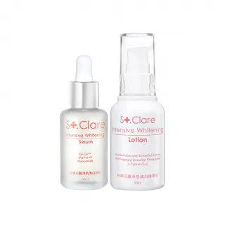 【St.Clare 聖克萊爾】杜鵑花酸淨肌煥白組(精華30ml+精華乳50ml)