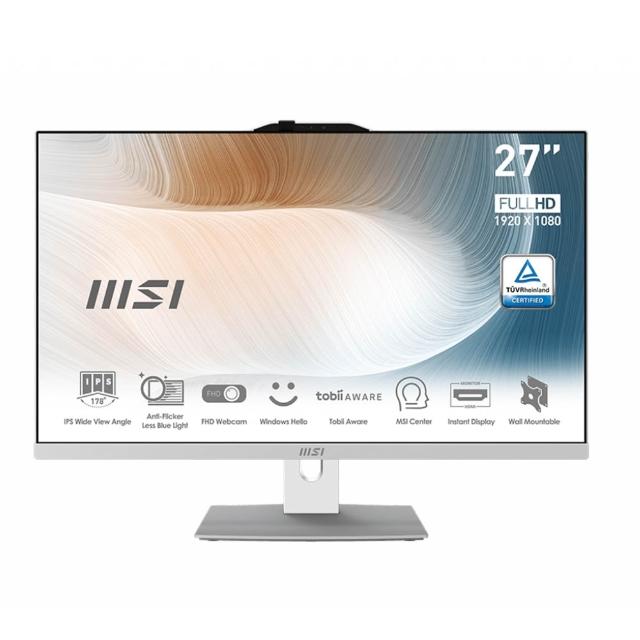 【MSI 微星】27型Core5十核液晶特仕電腦(Modern AM272P 1M-859TW-SP3/Core 5 120U/32G/1TB SSD/W11)