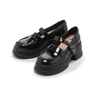 【FAIR LADY】日本京都聯名 HAPPYFACE 復古漆皮厚底瑪莉珍鞋(漆黑/5A2978 女鞋)