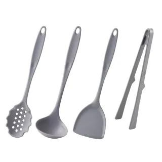 【CorelleBrands 康寧餐具】極簡耐熱矽膠配件四件組