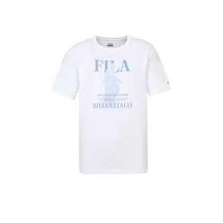 【FILA官方直營】男短袖機能排汗彈性運動T恤-白色(1TEZ-5601-WT)