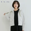 【a la sha】不規則格紋連帽薄外套