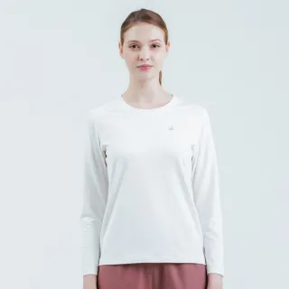 【Hilltop 山頂鳥】ZISOFIT保暖POLYGIENE抗菌吸濕快乾長袖圓領彈性衛生衣 女款 白｜PH56XF97ECB0